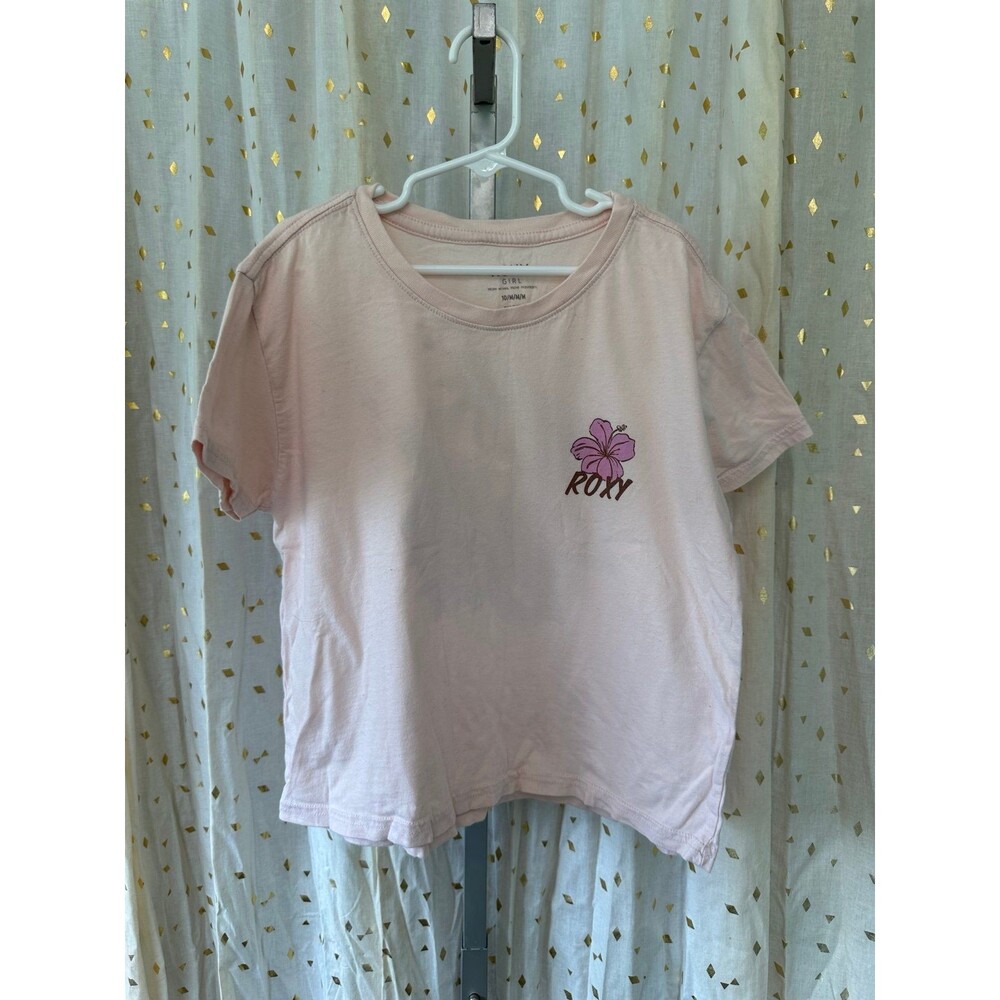 Roxy Girl Hawaiian Tropical Floral Hibiscus Getting Lost In Paradise T-Shirt M